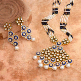 Enamelled Kundan Meena Pendant Set