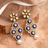 Enamelled Kundan Meena Pendant Set