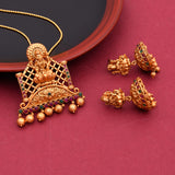 Laxmi Gold Plated Pendant Set