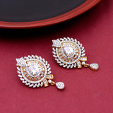 Contemporary Two Tone Plated Designer Pendant Set