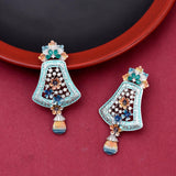 Designer Enamelled Floral Pendant Set