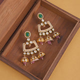 Floral Enamelled Traditional Pendant Set