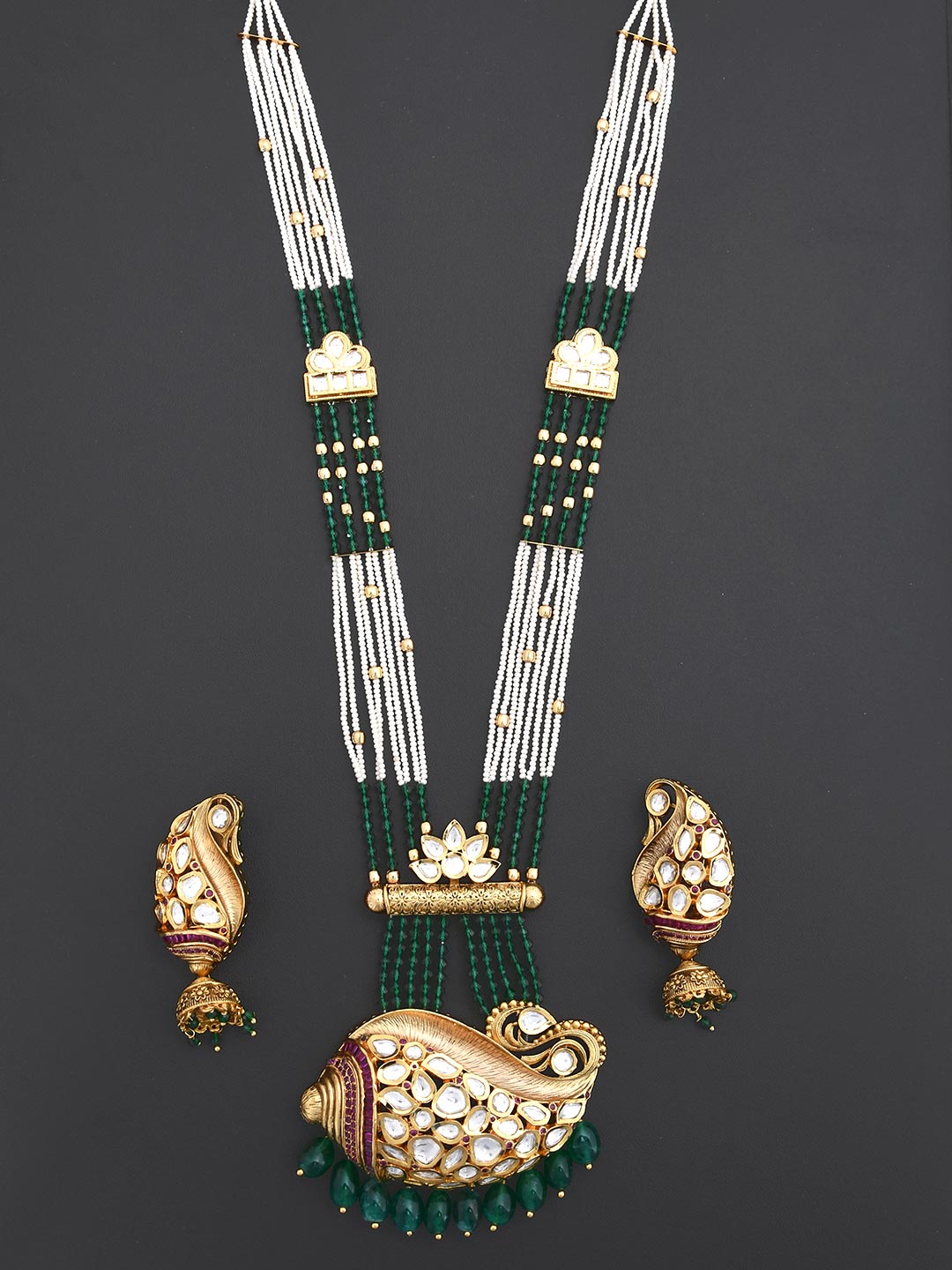 Traditional Kundan Meena Designer Pendant Set