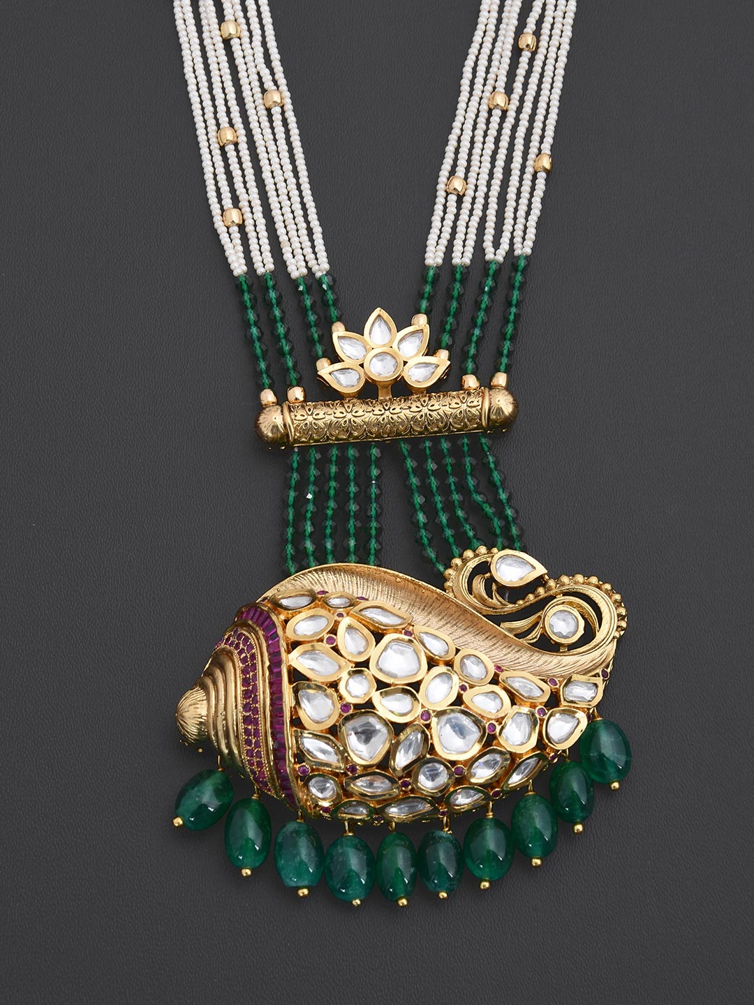 Traditional Kundan Meena Designer Pendant Set