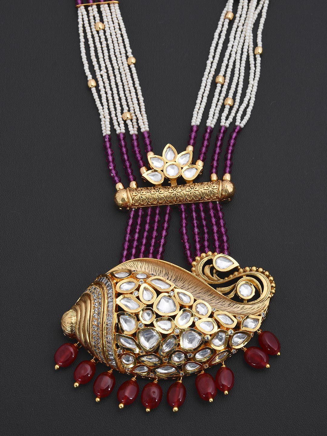 Traditional Kundan Meena Designer Pendant Set