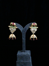 Animals Kundan Meena Traditional Pendant Set