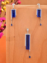 Contemporary Colored Stone Designer Pendant Set