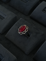 Contemporary Black Beauty Cocktail Ring