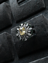 Floral Black Beauty Cocktail Ring