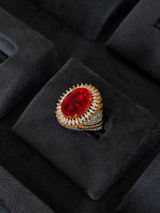 Contemporary Colored Stone Cocktail Ring