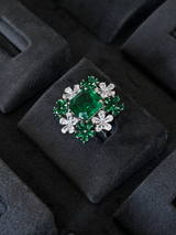 Contemporary Colored Stone Cocktail Ring