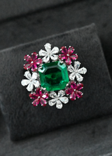 Contemporary Multicolor Stone Cocktail Ring