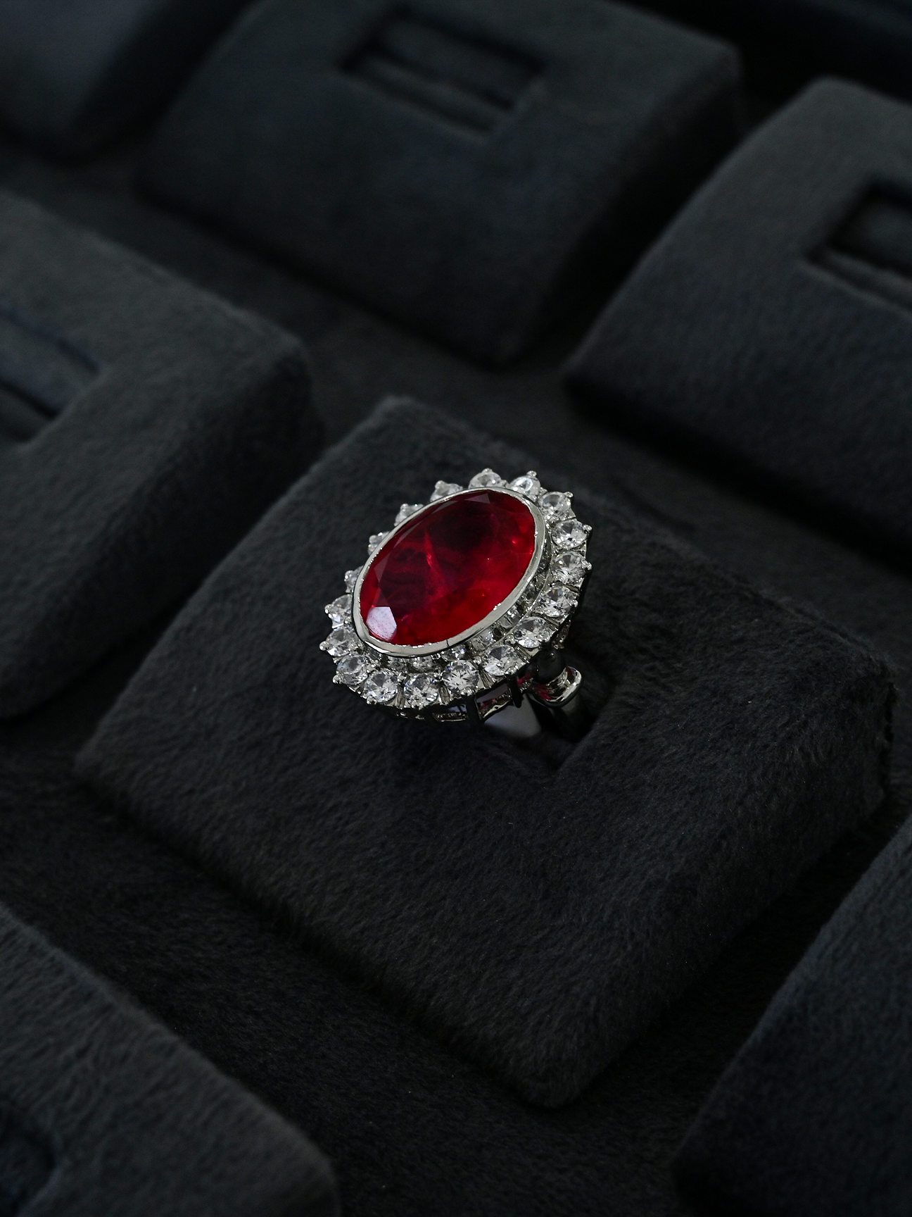 Contemporary Colored Stone Cocktail Ring