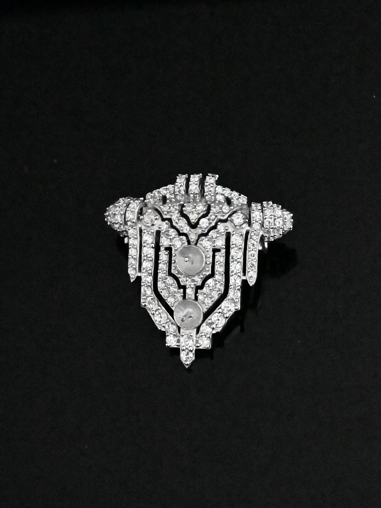 Art Deco Designer Sterling Silver Brooch