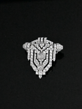 Art Deco Designer Sterling Silver Brooch