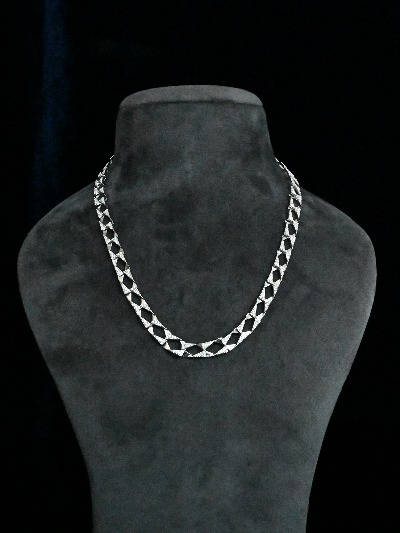 Square Links Mens Sterling Silver Chain-8mm (Square Links Chain-8mm)