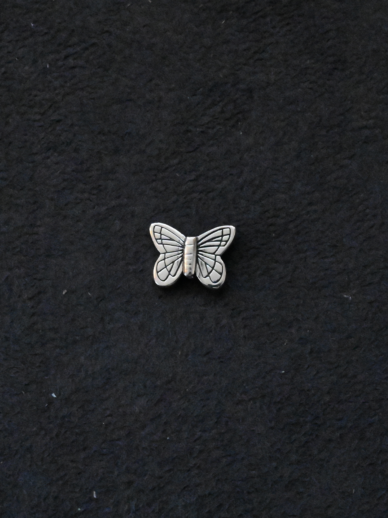 Butterfly Oxidised Sterling Silver Charm