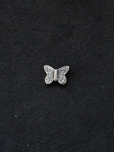 Butterfly Oxidised Sterling Silver Charm