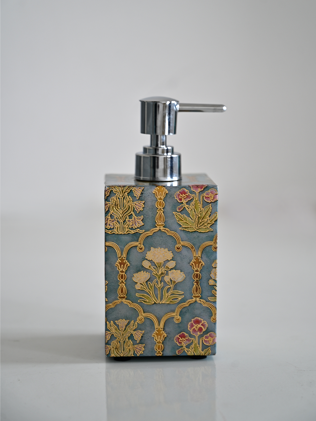 Powder Blue Floare Soap Dispencer