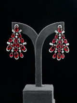 Classic Pink Stone Lillac Enamelled Dangler Earring