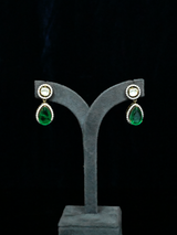 Emerald Antique Gold Plated Sterling Silver Necklace