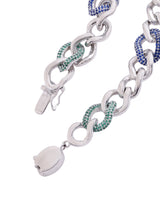 Exclusive Multi Color and Big Emerald Chain Necklace