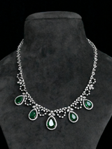 Designer Pear Drops Sterling Silver Necklace