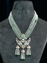 Traditional Peacock Inspired Gold Plated Sterling Silver Necklace