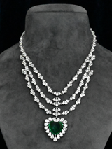 Heart Stone Designer Sterling Silver Necklace