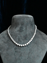 Classic Graduation Single Line Sterling Silver Necklace