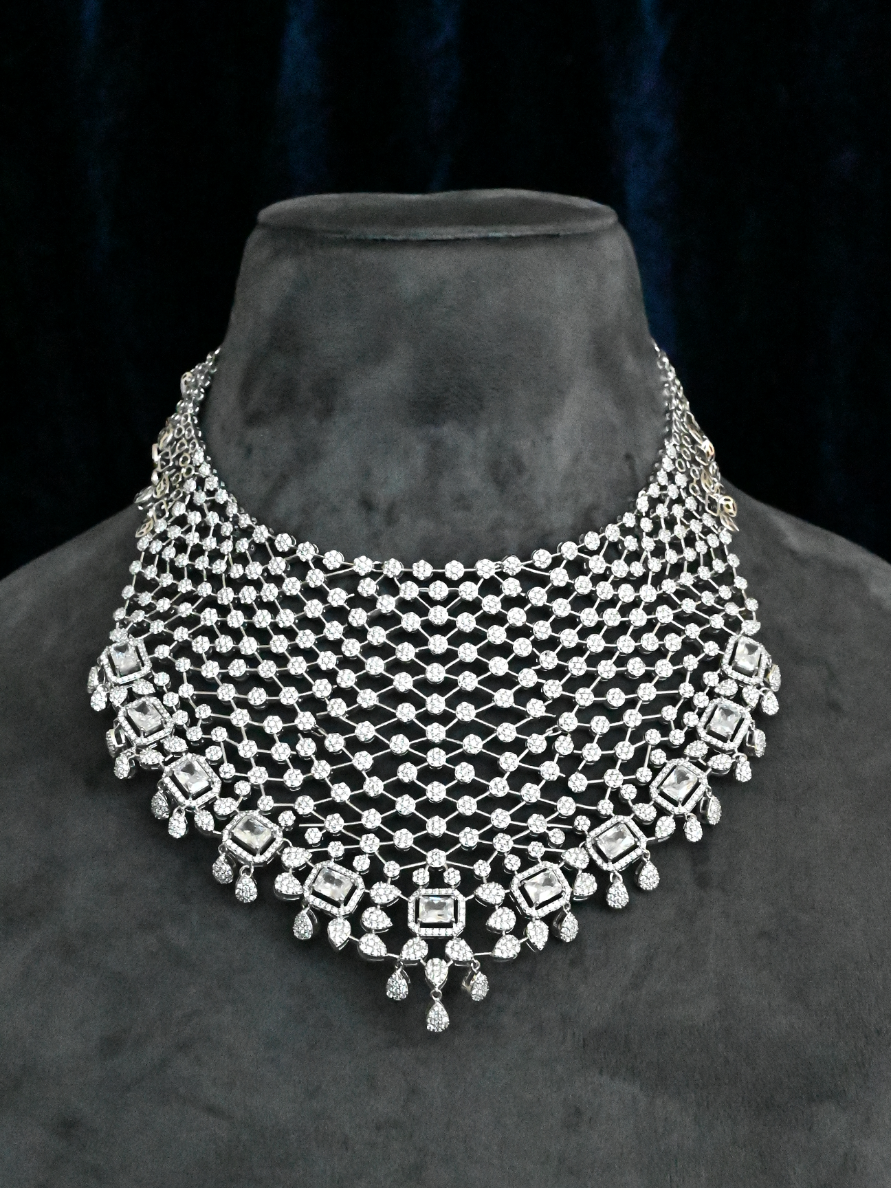 Bridal Designer Sterling Silver Necklace
