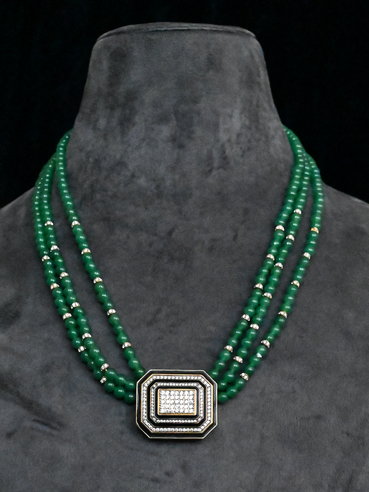 High End Designer Sterling Silver Gold Plated Necklace