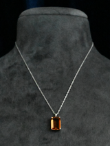 Classic Citrine Sterling Silver Necklace