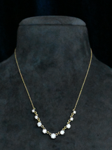Classic Diamond Style Light Weighted Sterling Silver Gold Plated Chain Necklace