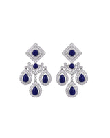 Designer Lapis Stone Silver Necklace Set