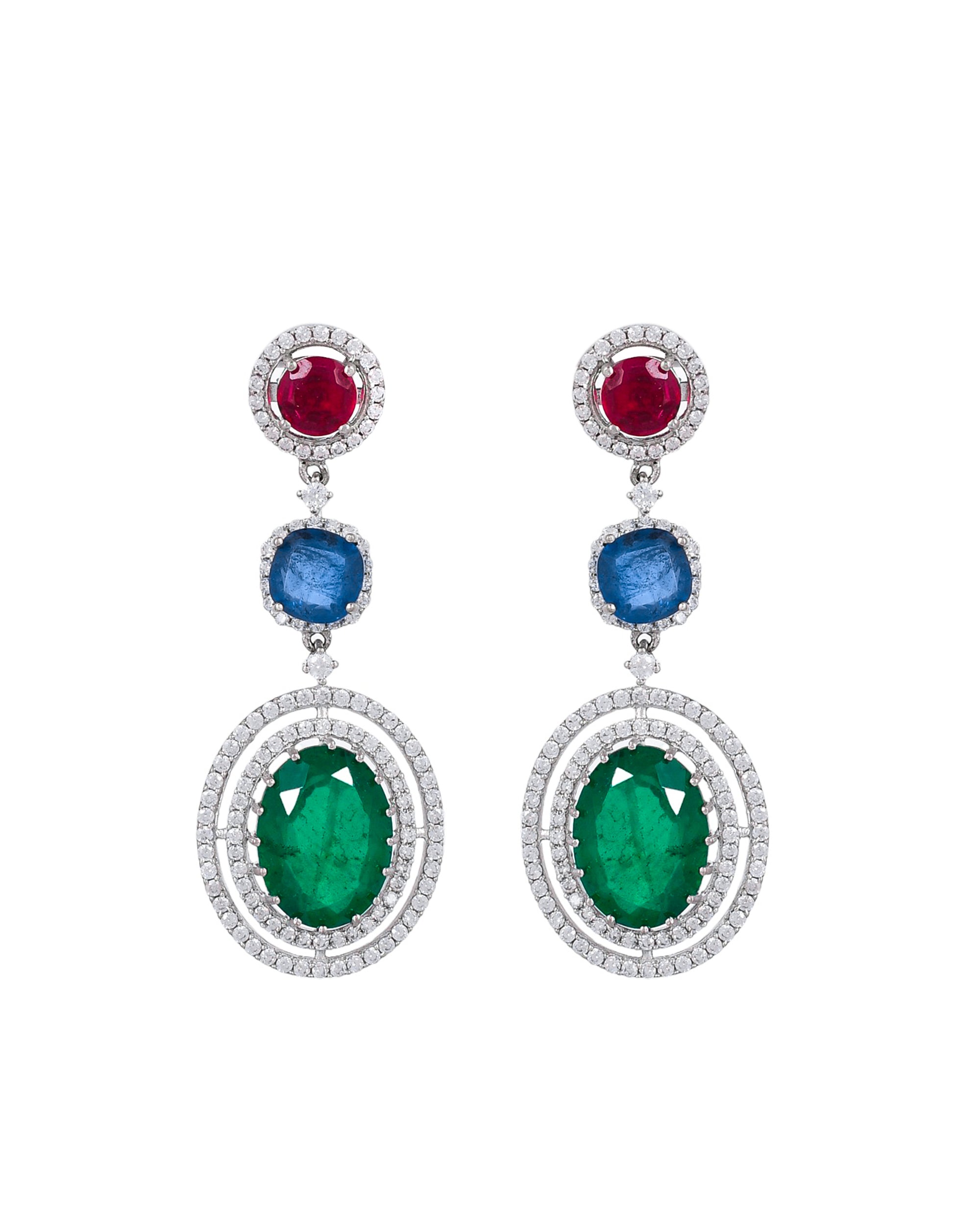 Precious Style Designer Silver Necklace Set