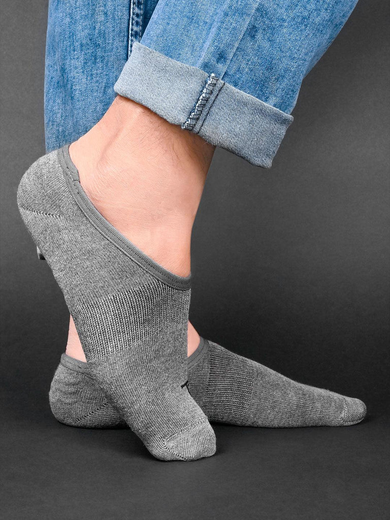 Grey No Show Unisex Pack Of 1 Socks - Tistabene