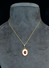 Antique Style Bi-Enamelled Gold Plated Sterling Silver Pendant