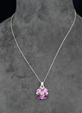 Classic Pink Kunzite Sterling Silver Pendant with Chain