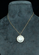 The Lunar Glow  Gold Plated Sterling Silver Locket Pendant with Chain