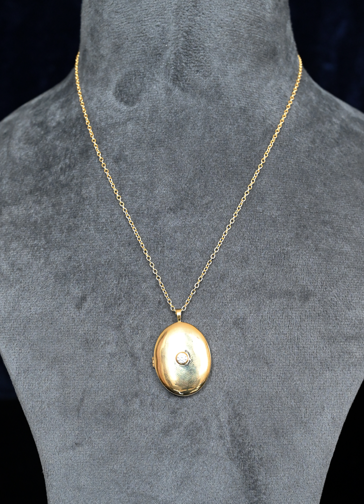 The Timora Gold Plated Sterling Silver Locket Pendant with Chain