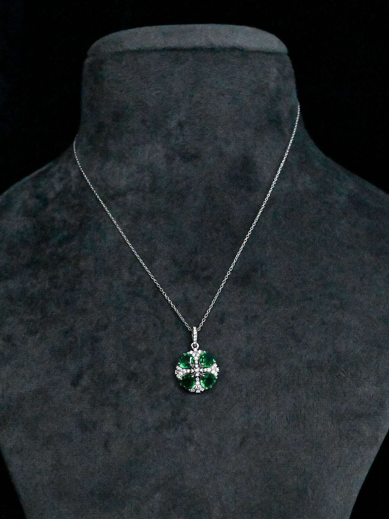 Heart Designer Sterling Silver Stud Pendant