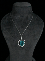 Fancy Shape Sky Blue Topaz Sterling Silver Pendant