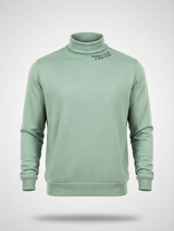 Inspired by the fear of being average embroidered Turtle Neck Sweater