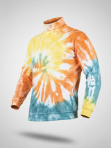Yellow and Orange Tie and Dye Turtleneck