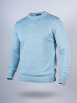 Powder Blue Color Crew Neck Men's Sweater
