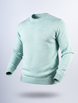 Green Color Crew Neck Men's Sweater
