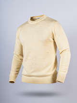 Yellow Color Crew Neck Men's Sweater