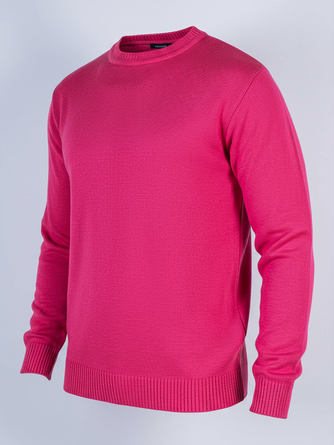 Dark Pink Color Crew Neck  Sweater