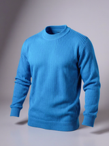 Teal Blue Color Turtle Neck Men's Sweater